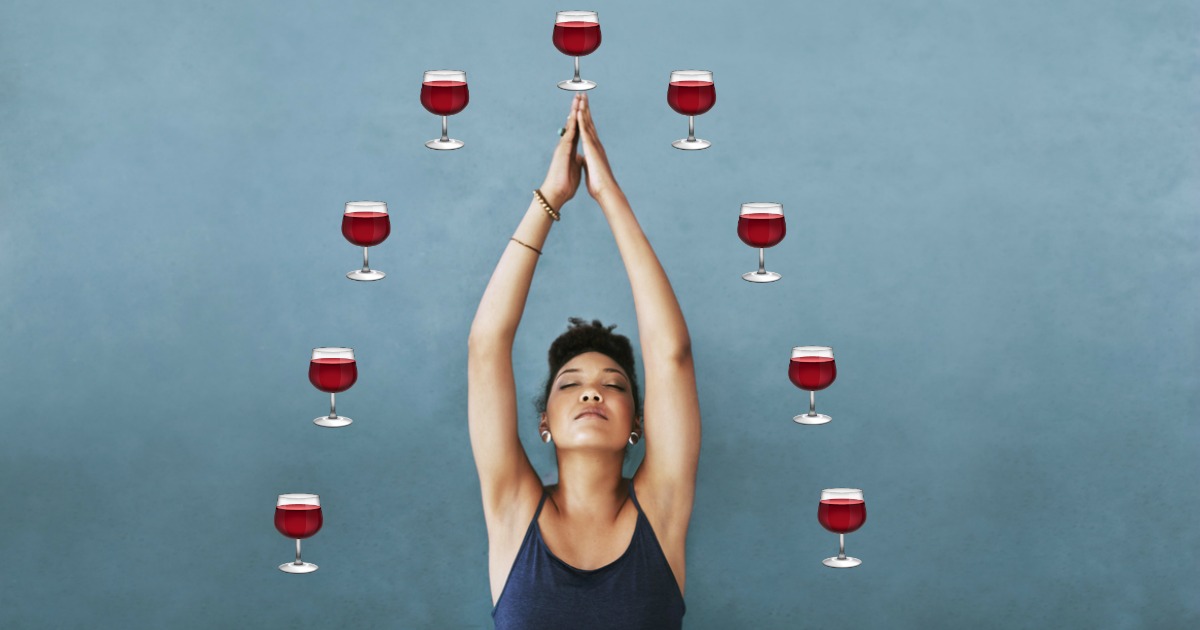 yoga and wine